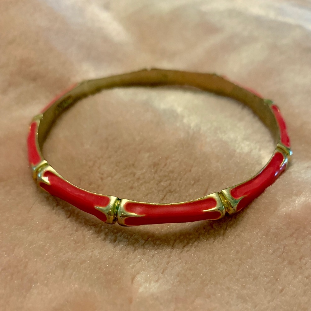 Fornash hot pink and gold enamel bracelet
